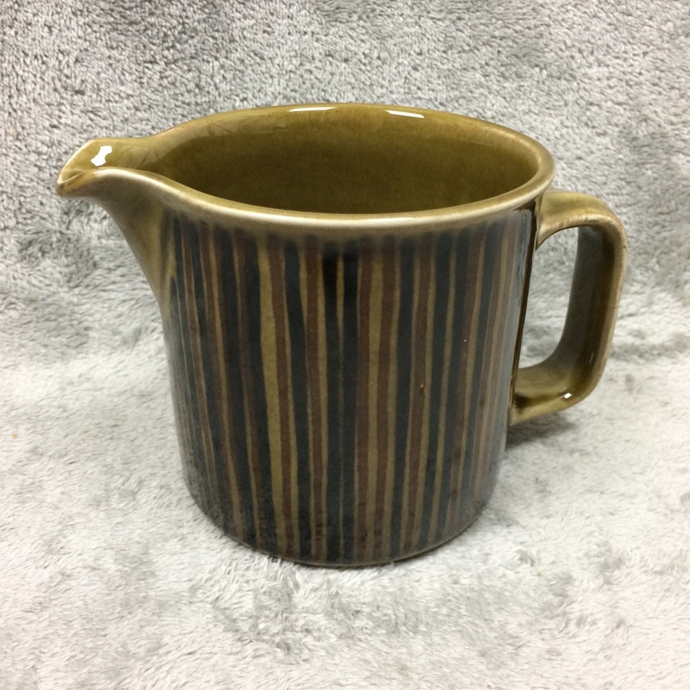 Arabia Finland Kosmos Pitcher 4" Gunvor Olin-Gronqvist Green Stripes MCM